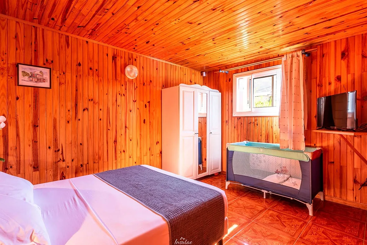 La chambre du bungalow Le Filaos